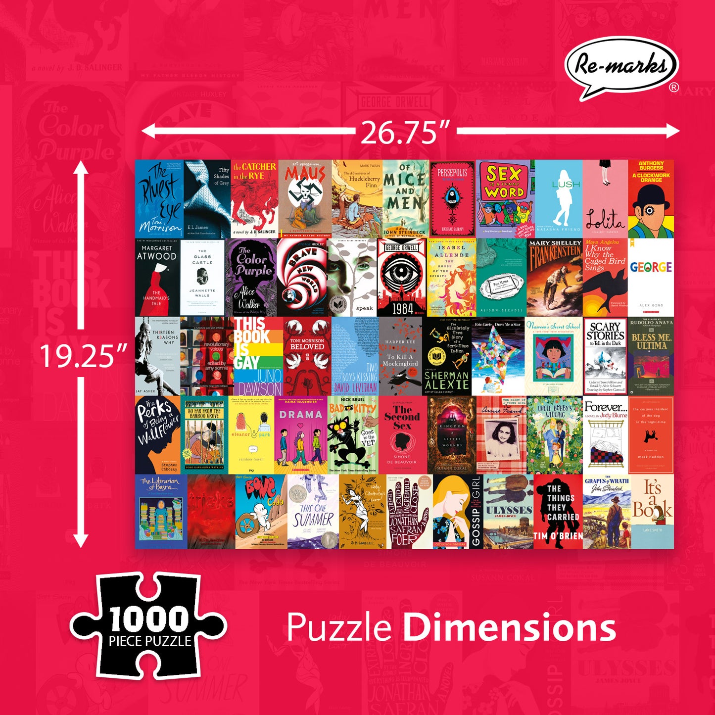 Banned Books Literary Collage 1000-Piece Jigsaw Puzzle