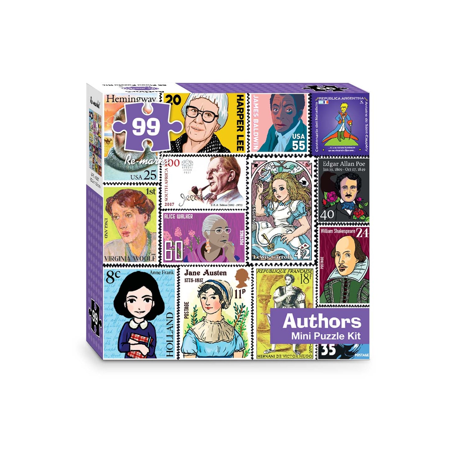 Authors Mini Puzzle Kit - 99-Piece Puzzle with Display Kit
