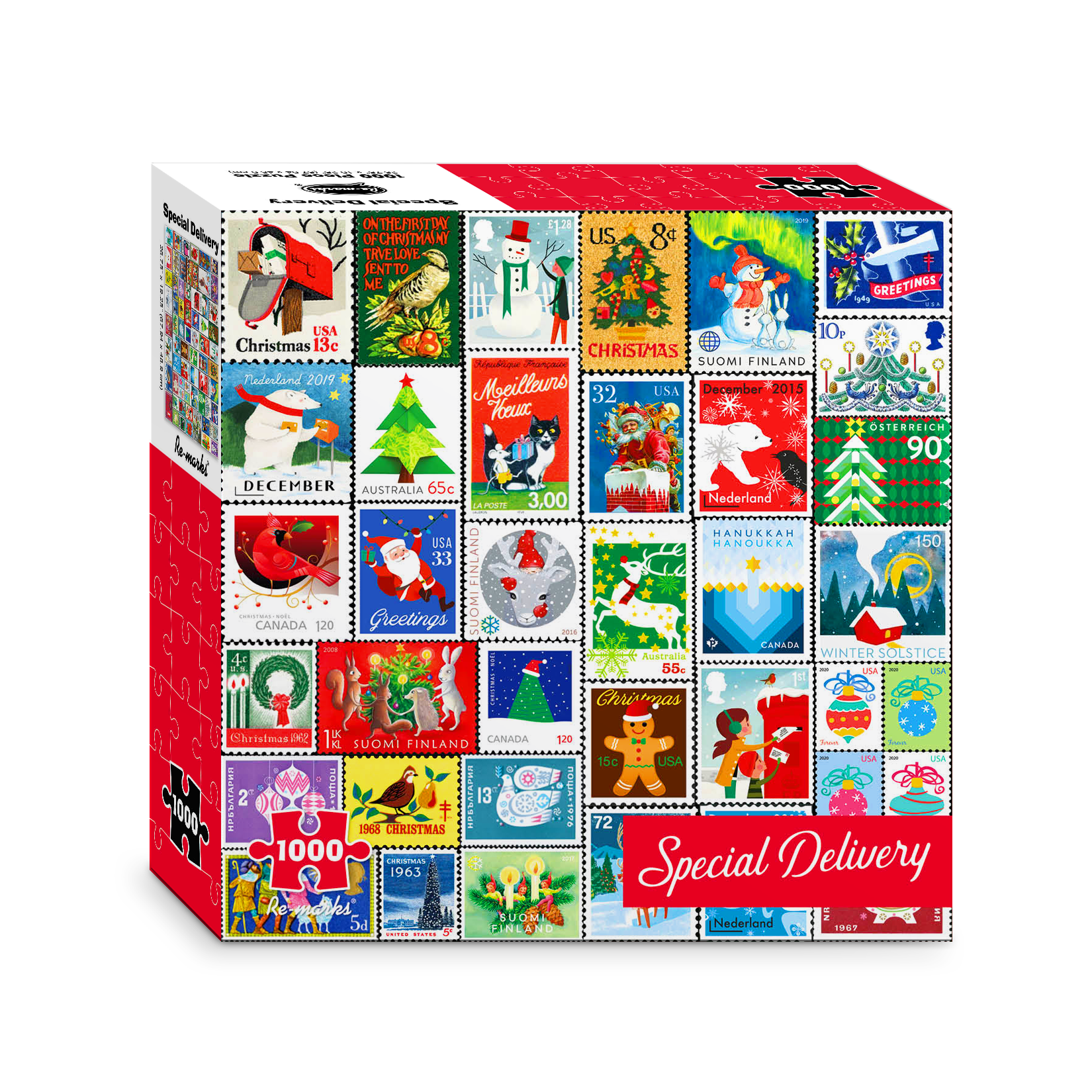  Re-marks Wish You were Here, Postage Stamps Puzzle, 1000-Piece  Puzzle for All Ages : Toys & Games