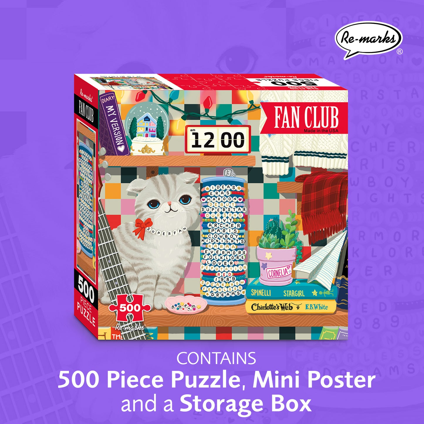 Fan Club Illustrated 500-Piece Jigsaw Puzzle