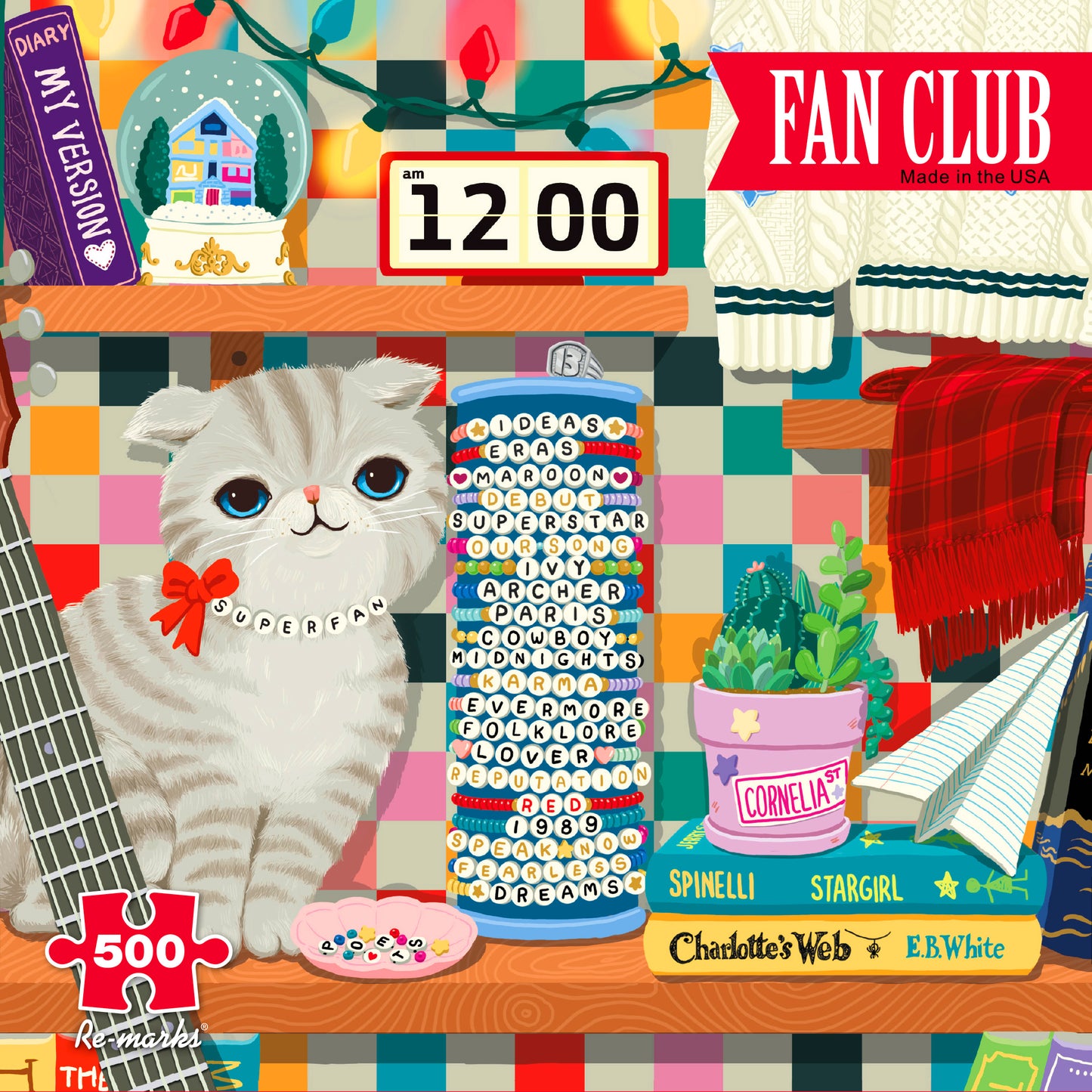 Fan Club Illustrated 500-Piece Jigsaw Puzzle