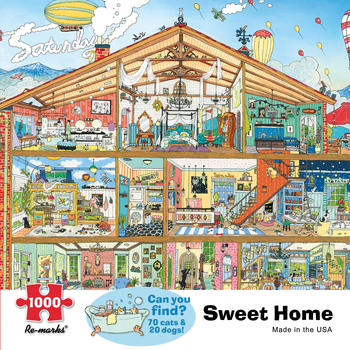 Sweet Home Illustration 1000-Piece Jigsaw Puzzle