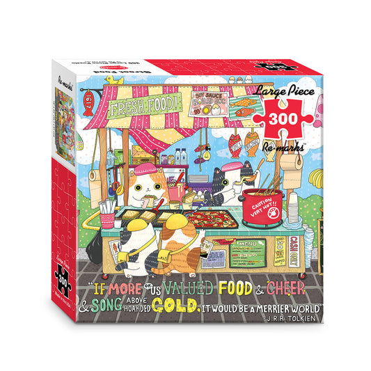 Street Food Illustration 300 Large Piece Jigsaw Puzzle