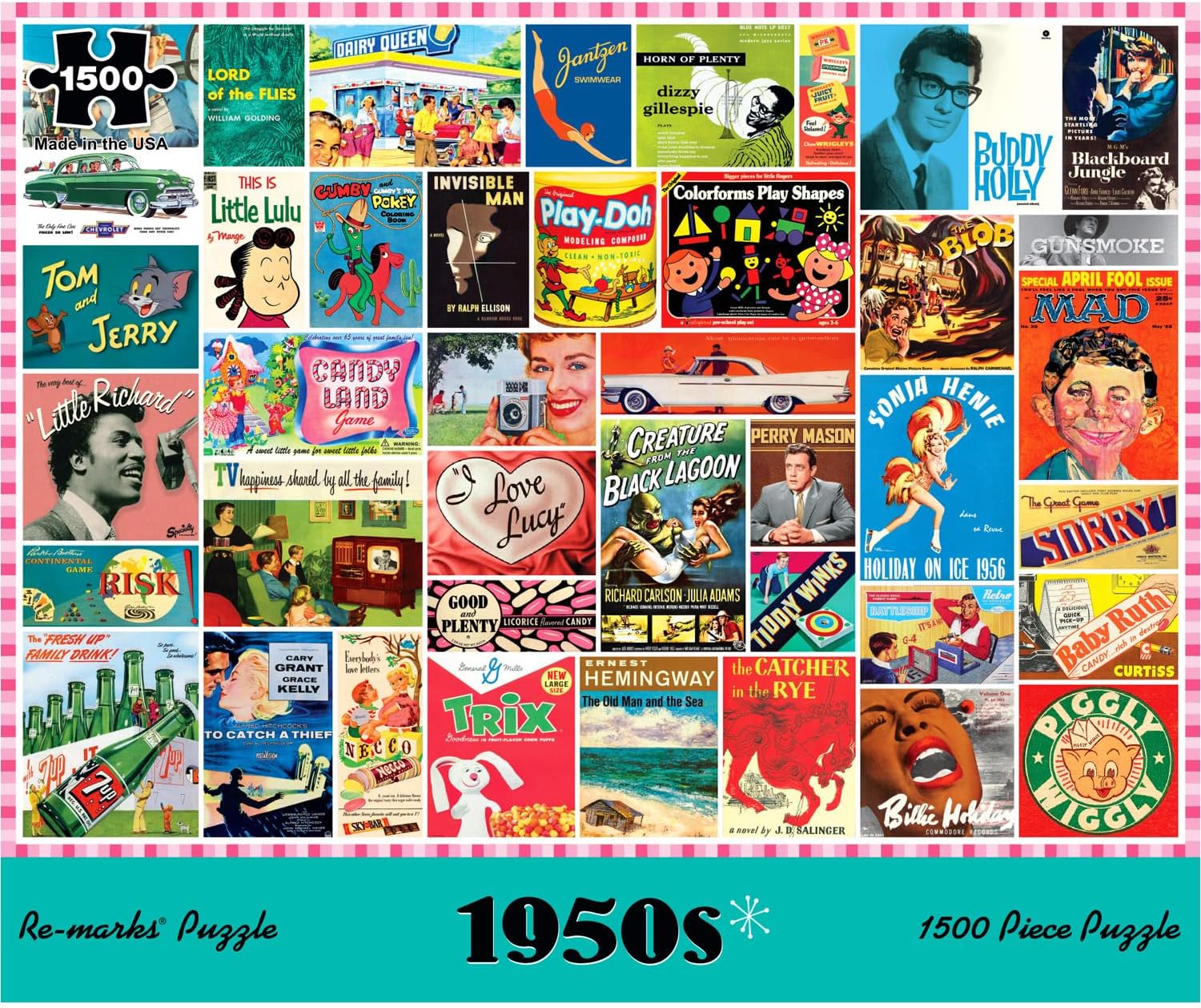 Re-marks 1960s Pop Culture Puzzle, 1500 Pieces for All Ages