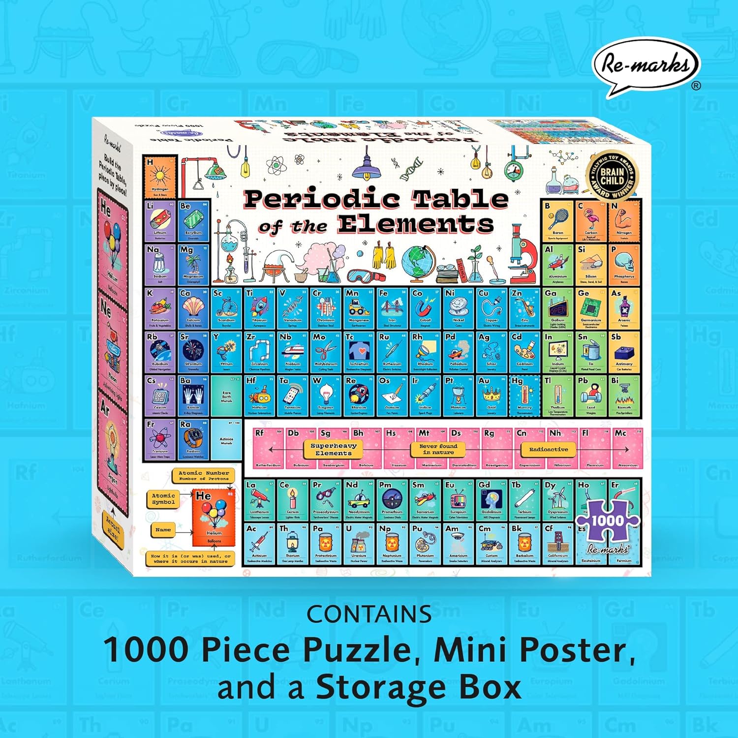 Periodic Table Educational 1000-Piece Jigsaw Puzzle – Re-marks, Inc.