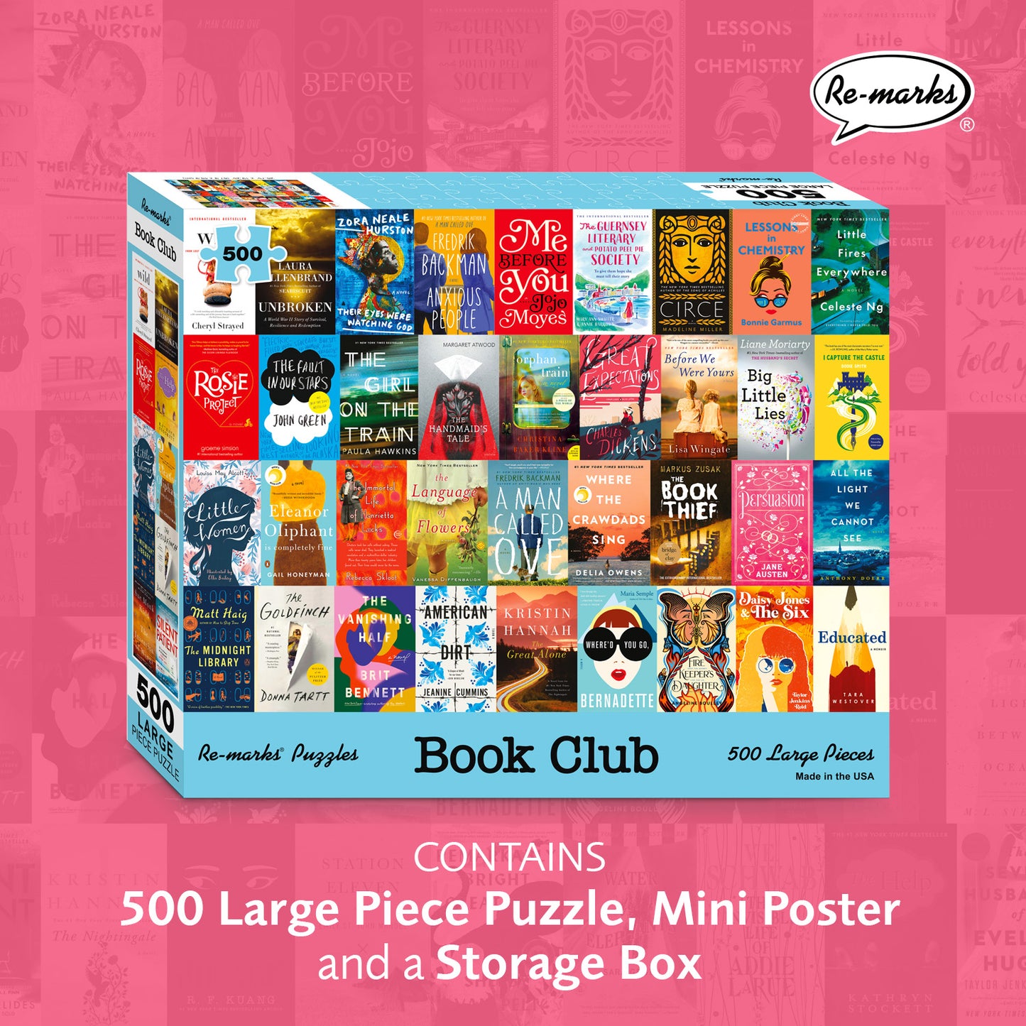 Book Club Collage 500 Large Piece Jigsaw Puzzle