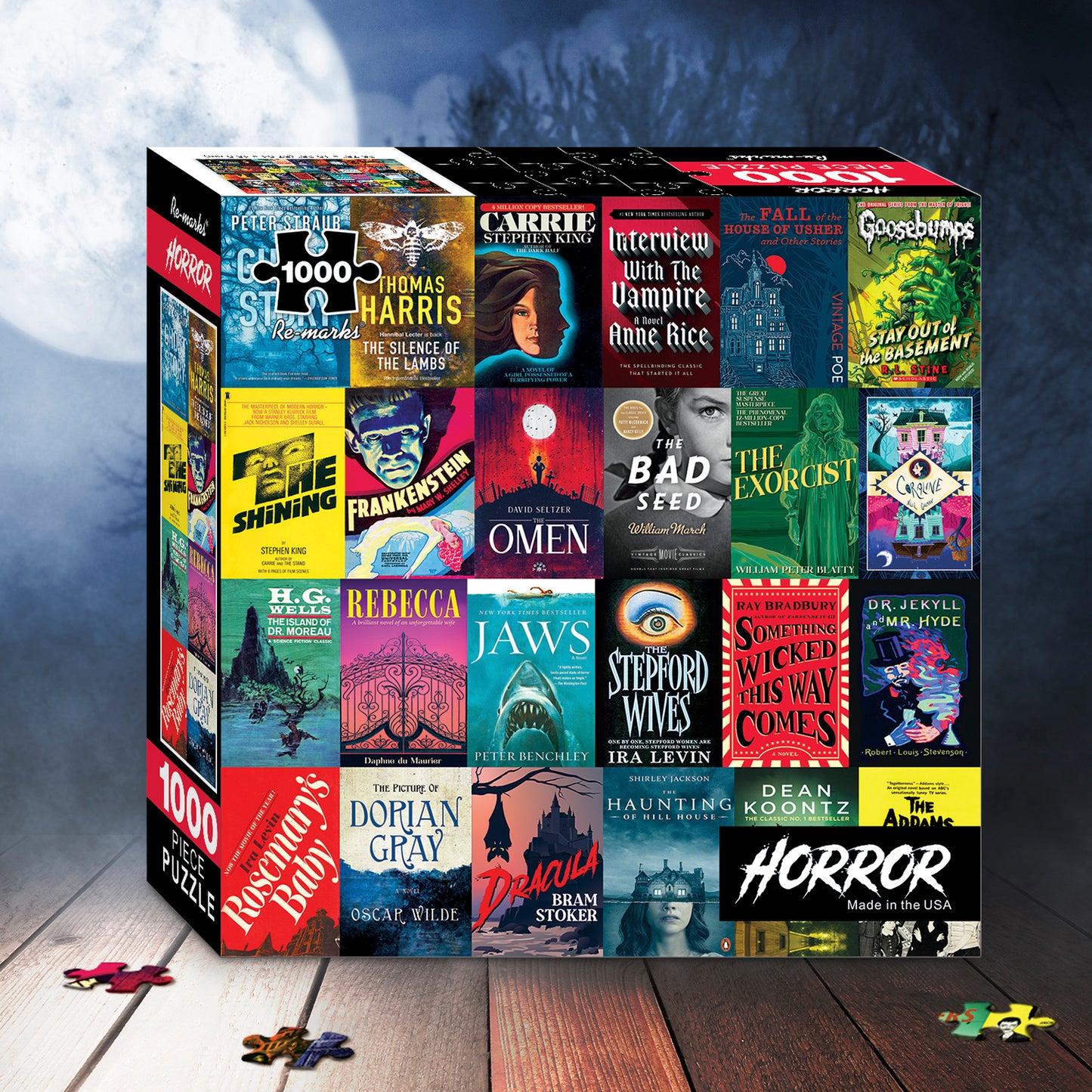 Horror Literary Collage 1000-Piece Jigsaw Puzzle