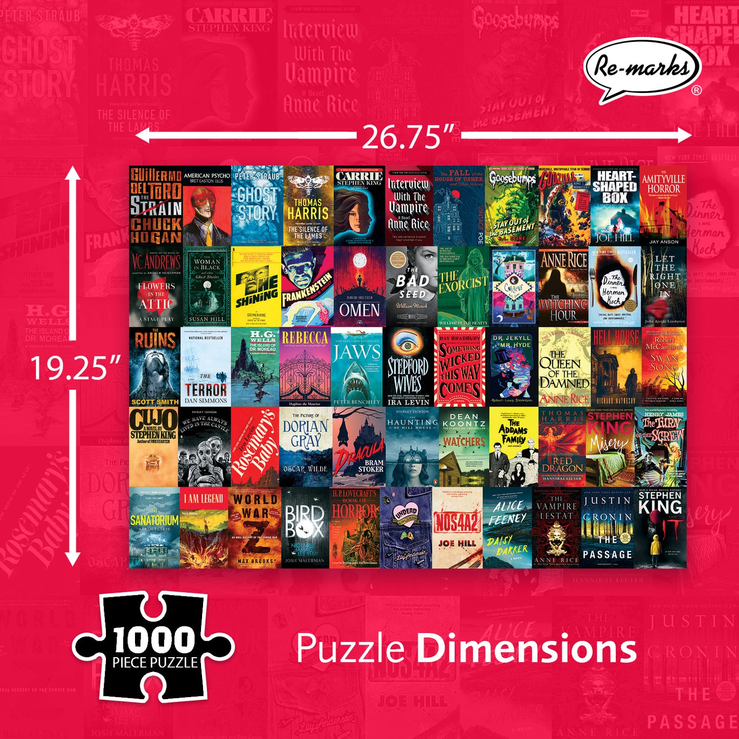 Horror Literary Collage 1000-Piece Jigsaw Puzzle