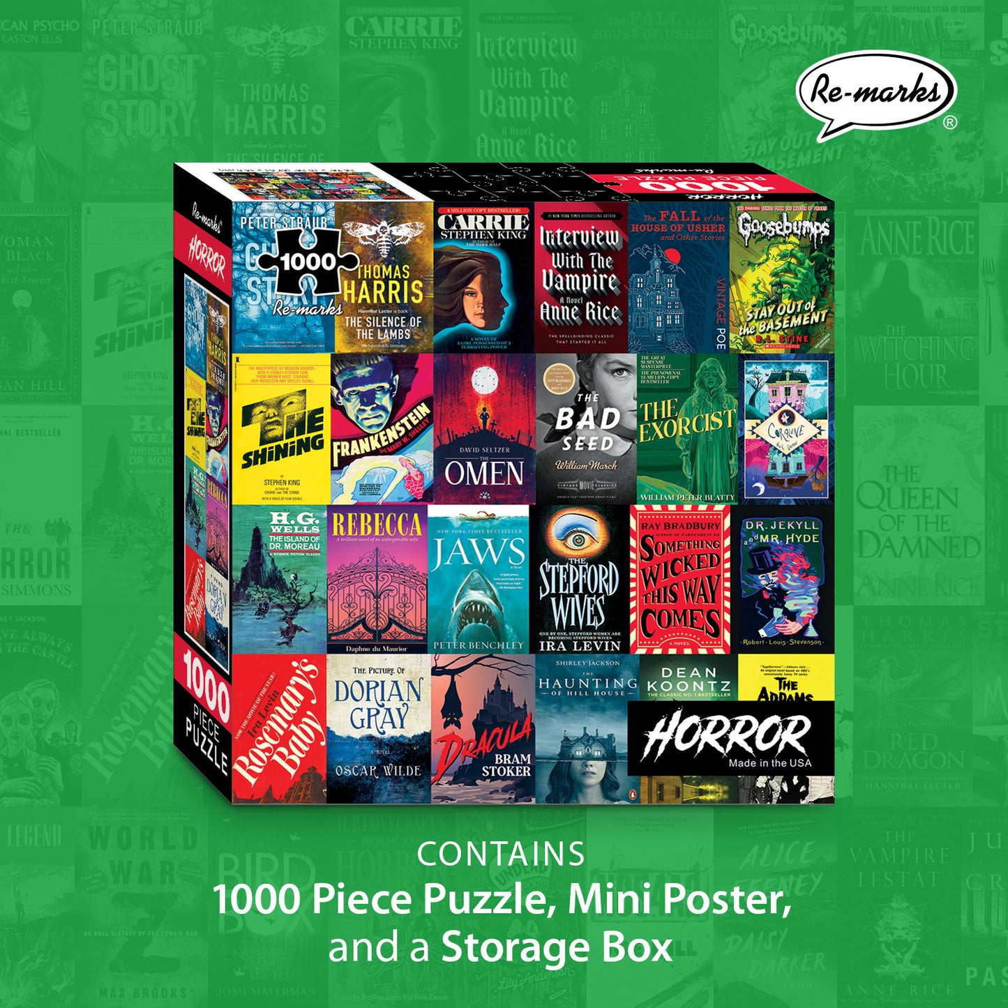 Horror Literary Collage 1000-Piece Jigsaw Puzzle