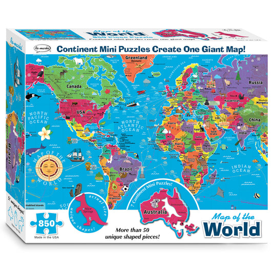 Map of the World Educational 850-Piece Jumbo Puzzle