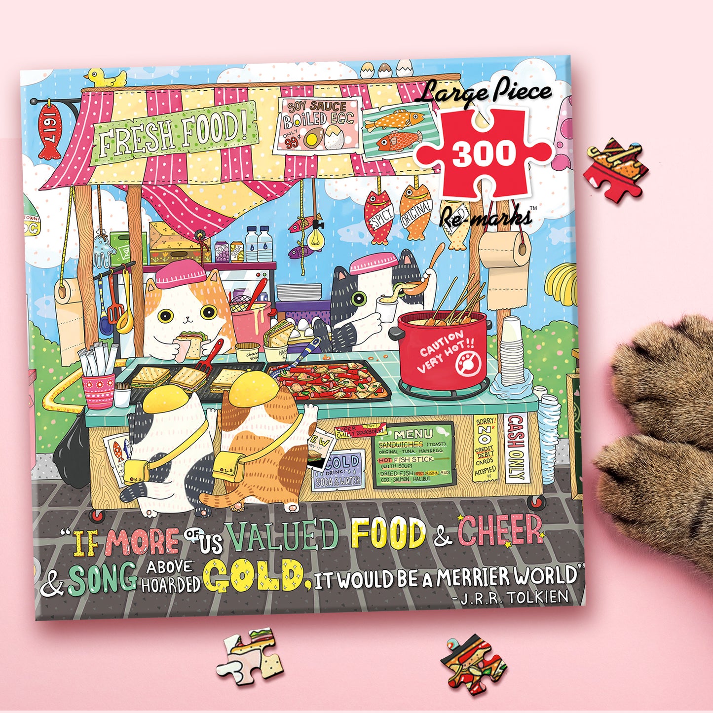 Street Food Illustration 300-Large Piece Jigsaw Puzzle