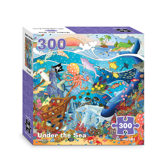 Under the Sea Illustration 300 Large Piece Jigsaw Puzzle