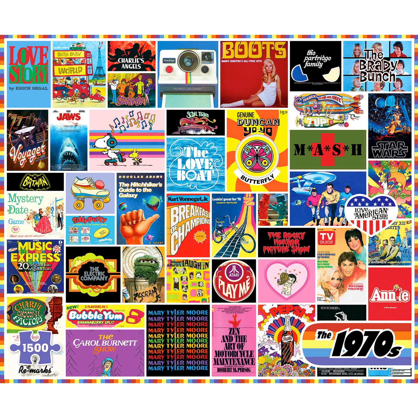 1970s Collage 1500-Piece Jigsaw Puzzle