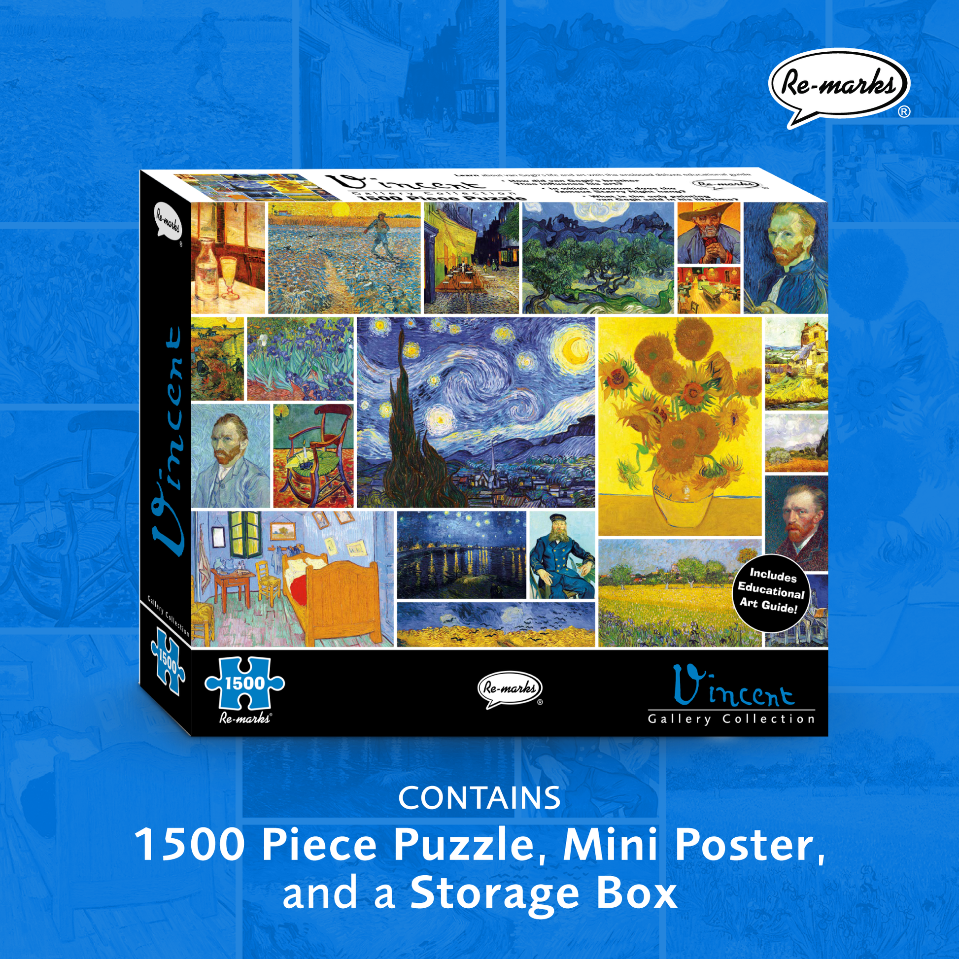 Vincent Van Gogh Collage 1500-Piece Jigsaw Puzzle – Re-marks, Inc.