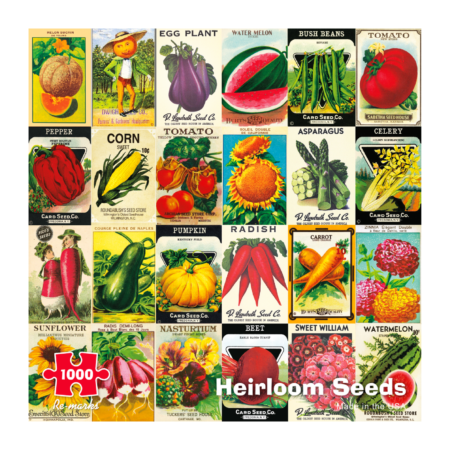Heirloom Seeds Collage 1000-Piece Jigsaw Puzzle