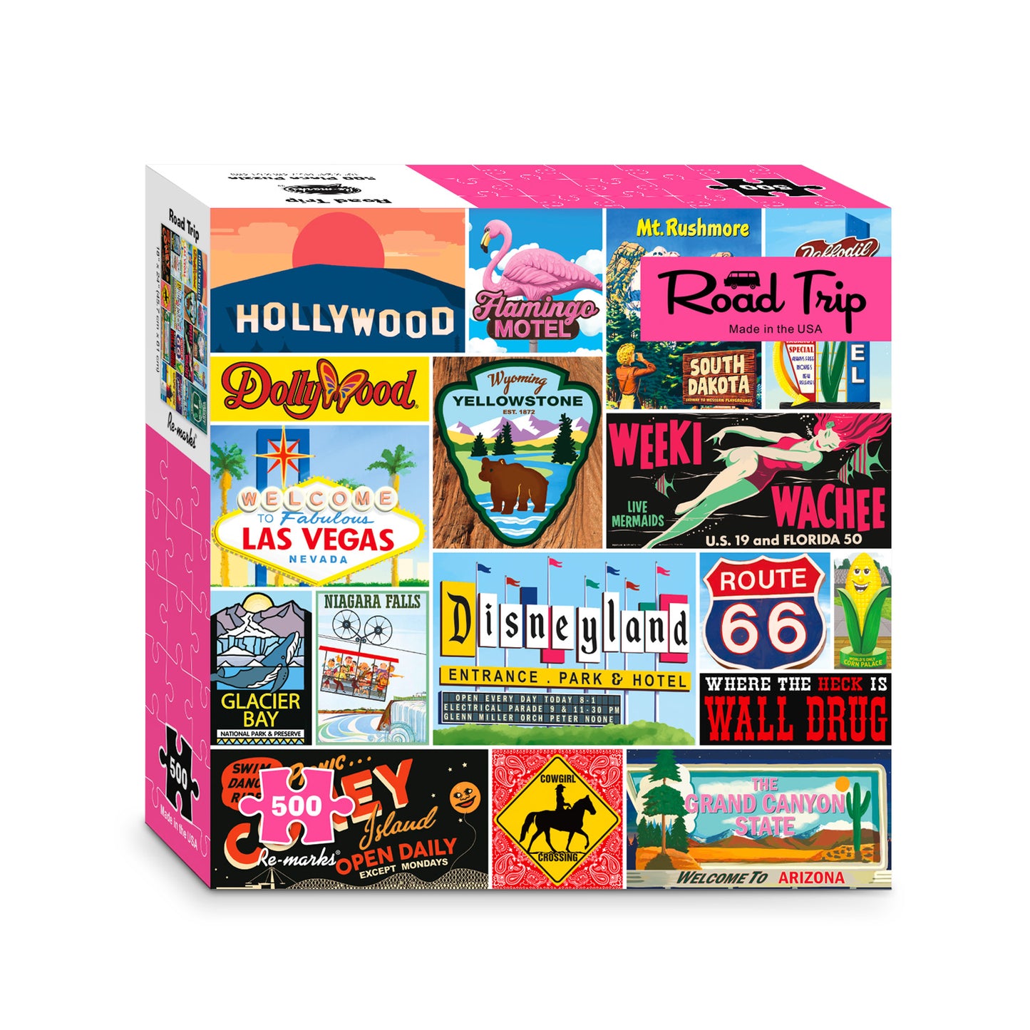 Road Trip Collage 500-Piece Jigsaw Puzzle