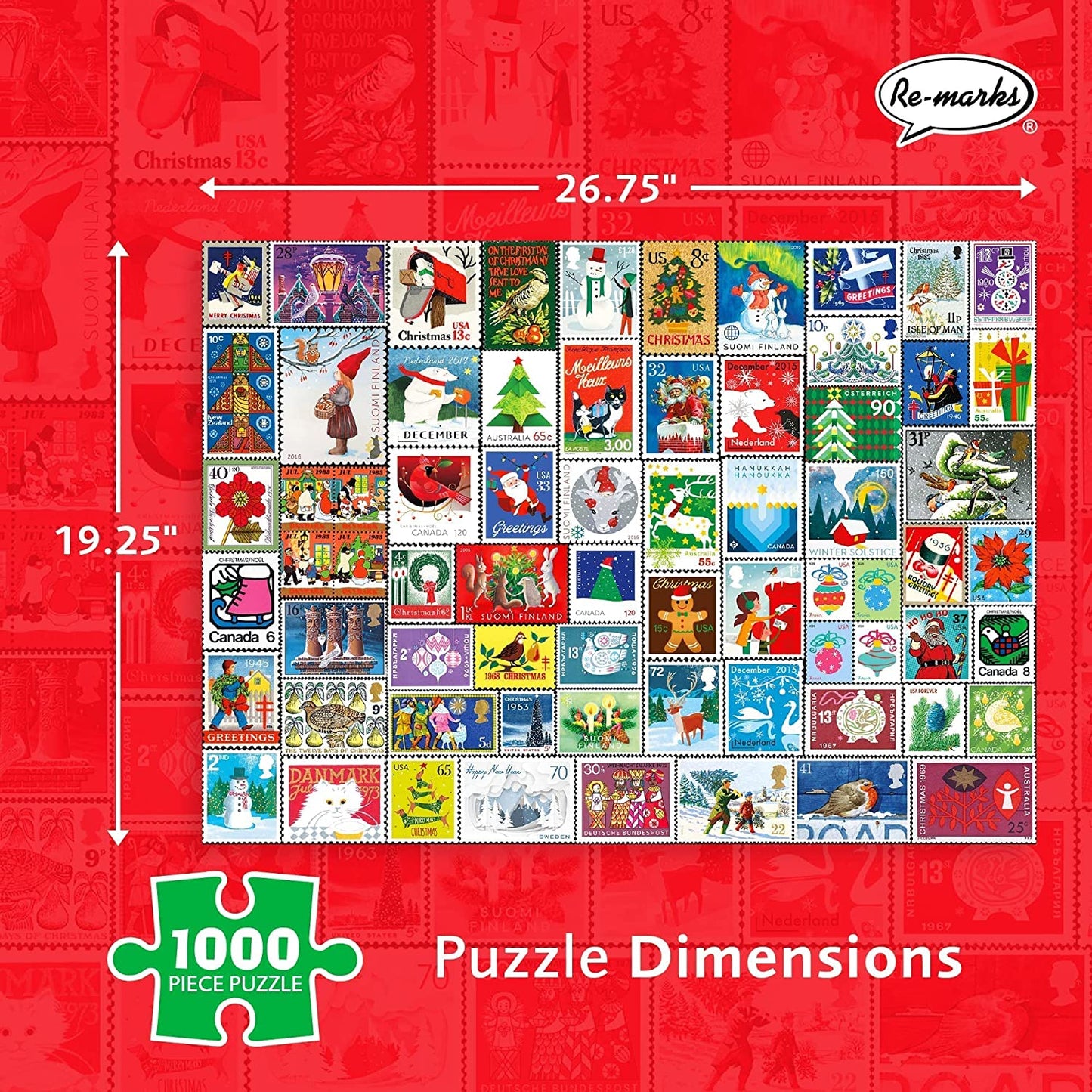 Special Delivery Stamp Collage 1000-Piece Jigsaw Puzzle