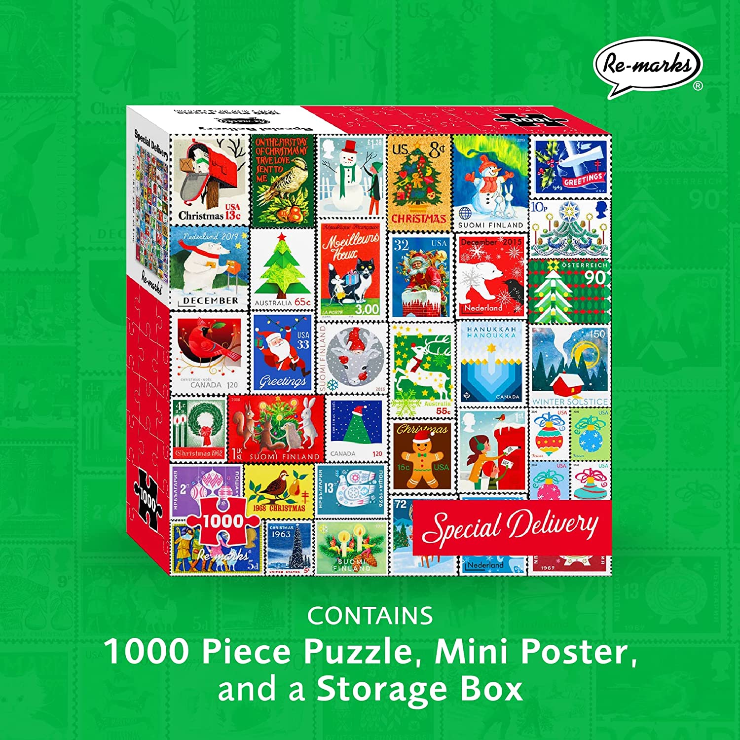 Special Delivery Stamp Collage 1000-Piece Jigsaw Puzzle